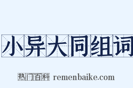 小异大同组词是什么意思的图片